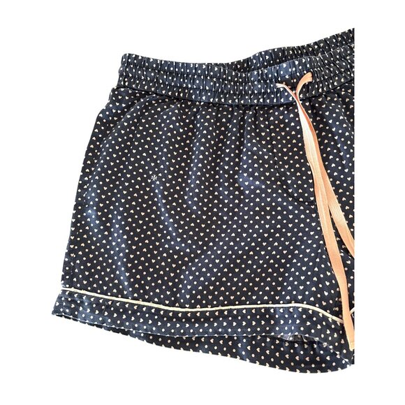 Tori Burch Navy Heart Sleep Shorts Pajama Bottoms Size XS Navy Pink - Picture 3 of 9
